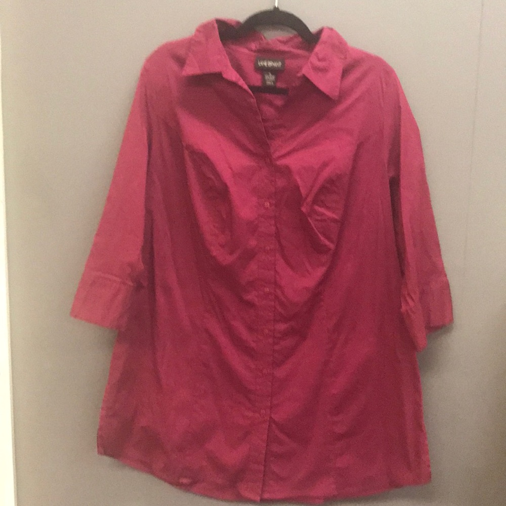 Lane Bryant Sz18 Long Button Down Beautiful